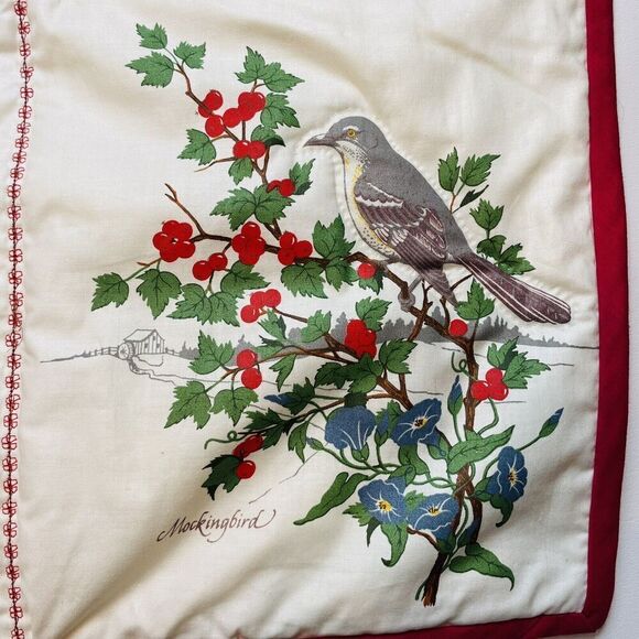 Handmade American Song Birds Wall Hanging 24.5x41 Mockingbird Chickadee Robin - Picture 11 of 13